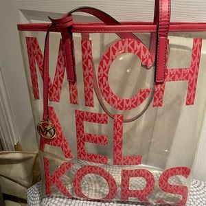 EUC Micheal Kors Clear Tote Bag